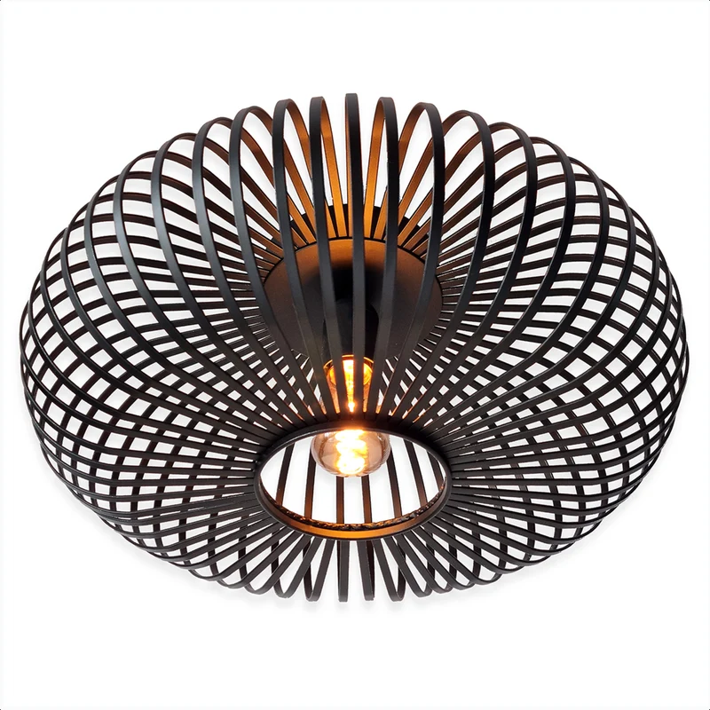 Goliving Plafondlamp Zwart - E27 - Ø 40 cm
